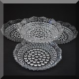 G12. Set of 7 hobnail glass dessert bowls. 5” - $28 